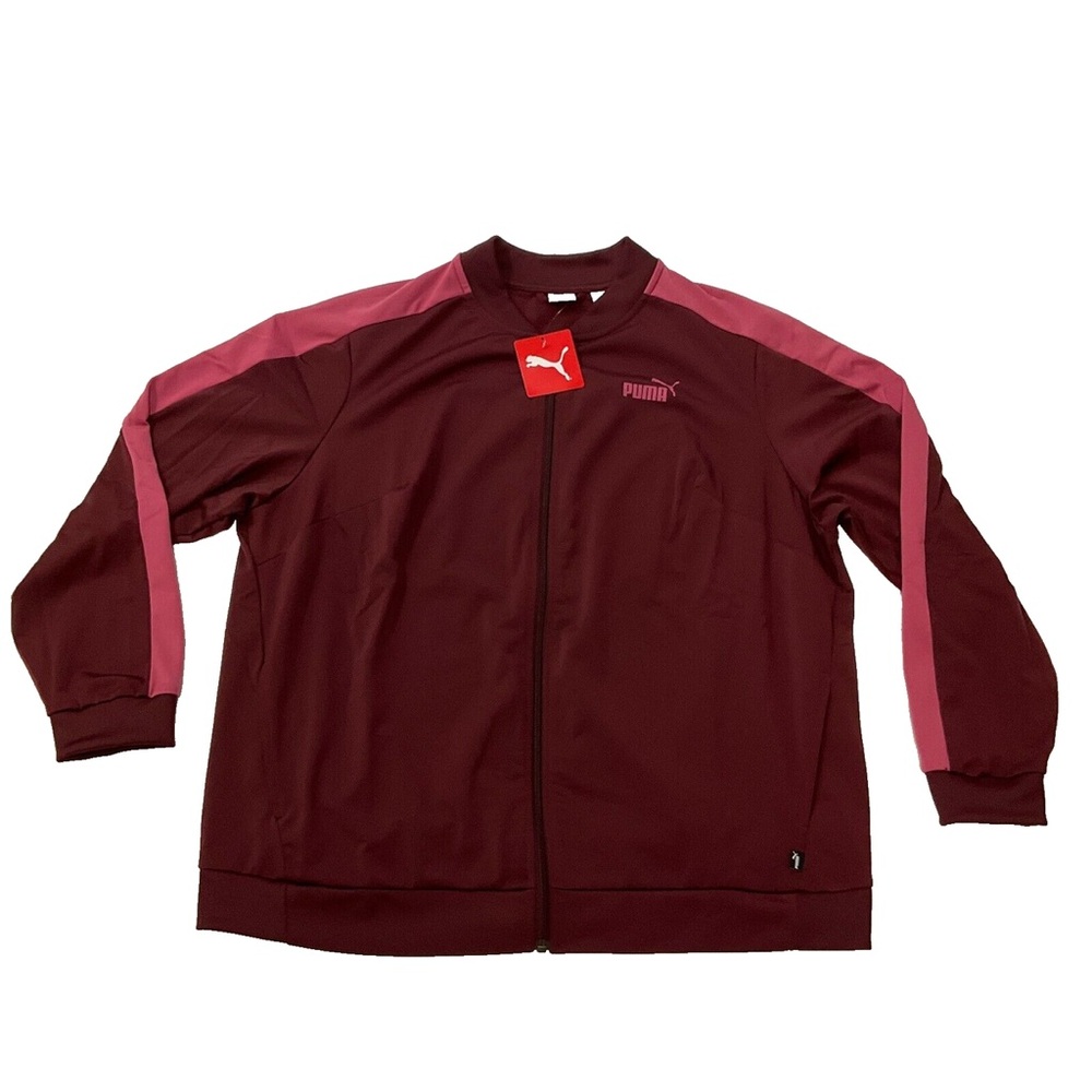 Puma Maroon and Pink Zip-Up Jacket